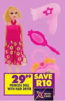 Shoprite Princess doll with hair dryer offer
