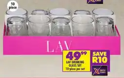 Shoprite Lav drinking glass set offer