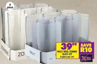 Shoprite Willy beer/ zombie glass set offer