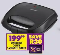 Shoprite Essentials 2-slice sandwich maker offer