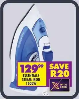 Shoprite Essentials steam iron 1600w offer
