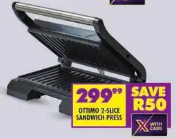 Shoprite Ottimo 2-slice sandwich press offer