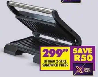Shoprite Ottimo 2-slice sandwich press offer