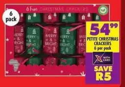 Shoprite Petite christmas crackers offer