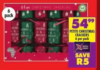 Shoprite Petite christmas crackers offer