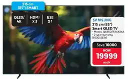 Makro SAMSUNG 215 cm 85" Smart QLED TV offer