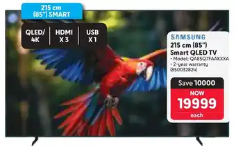 Makro SAMSUNG 215 cm 85" Smart QLED TV offer