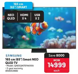 Makro SAMSUNG 165 cm 65" Smart NEO QLED TV offer