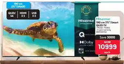 Makro Hisense 190 cm 75" Smart QLED TV offer