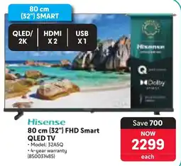 Makro Hisense 80 cm 32" FHD Smart QLED TV offer