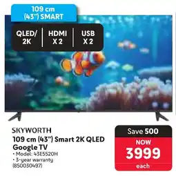 Makro SKYWORTH 109 cm 43" Smart 2K QLED Google TV offer