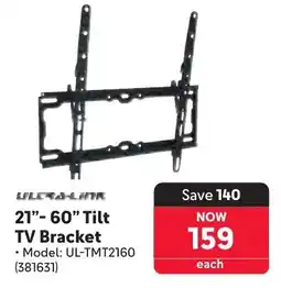 Makro Ultra-Link 21"-60" Tilt TV Bracket offer