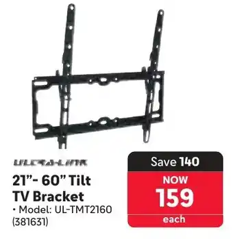Makro Ultra-Link 21"-60" Tilt TV Bracket offer