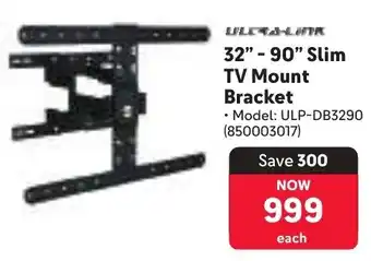 Makro Ultra-Link 32"-90" Slim TV Mount Bracket offer