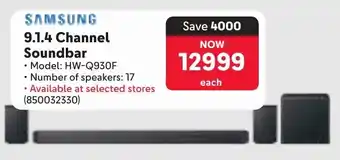 Makro SAMSUNG 9.1.4 Channel Soundbar offer