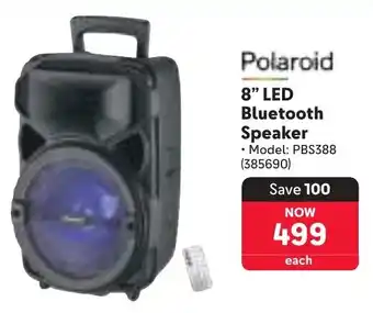 Makro Polaroid 8" LED Bluetooth Speaker offer