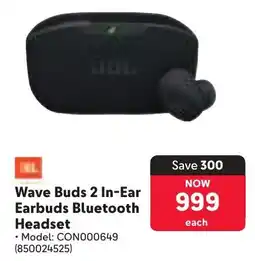 Makro JBL Wave Buds 2 In-Ear Earbuds Bluetooth Headset offer