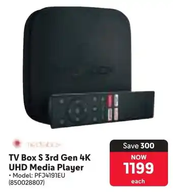 Makro Mediabox TV Box S 3rd Gen 4K UHD Media Player offer