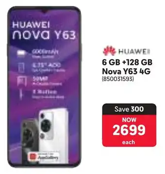 Makro Huawei 6GB + 128GB Nova Y63 4G offer