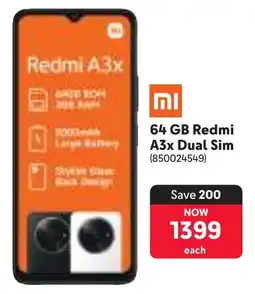 Makro Xiaomi 64 GB Redmi A3x Dual Sim offer