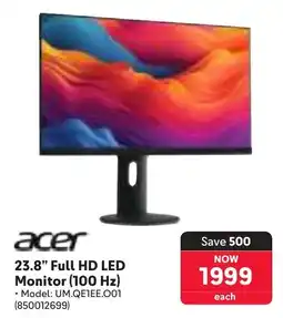 Makro Acer 23.8" Full HD LED Monitor 100 Hz offer