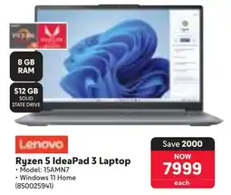 Makro Lenovo Ryzen 5 IdeaPad 3 Laptop offer