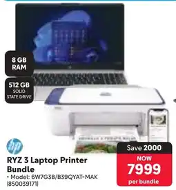 Makro HP RYZ 3 Laptop Printer Bundle offer