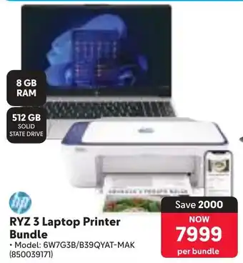 Makro HP RYZ 3 Laptop Printer Bundle offer
