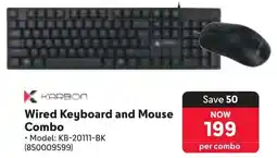 Makro Karbon Wired Keyboard and Mouse Combo offer