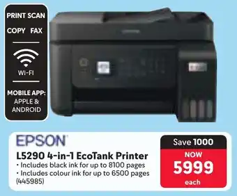 Makro Epson L5290 4-in-1 EcoTank Printer offer