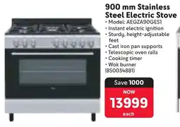 Makro AEG Stainless Steel Electric Stove offer