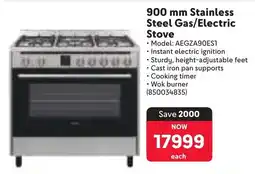 Makro AEG Stainless Steel Gas/ Electric Stove offer