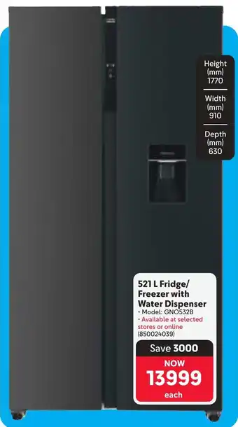 Makro Beko Fridge/ Freezer with Water Dispenser offer