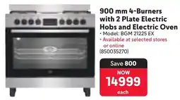 Makro Beko 4-Burners with 2 Plate Electric Hobs and Electric Oven offer