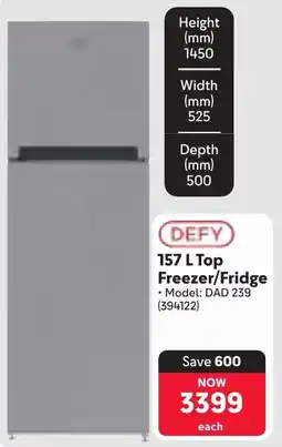 Makro Defy Top Freezer/ Fridge offer