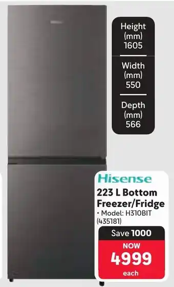 Makro Hisense Bottom Freezer/ Fridge offer