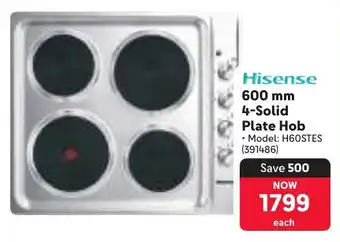 Makro Hisense 4-Solid Plate Hob offer