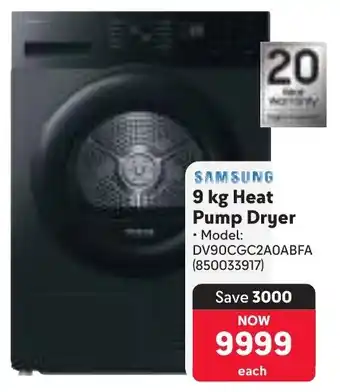 Makro SAMSUNG Heat Pump Dryer offer