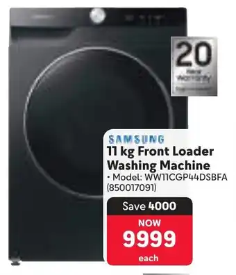 Makro SAMSUNG Front Loader Washing Machine offer