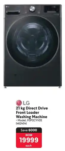Makro LG Direct Drive Front Loader Washing Machine offer