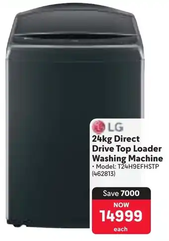 Makro LG Direct Drive Top Loader Washing Machine offer