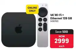 Makro Apple 4K Wi-Fi + Ethernet 128 GB offer