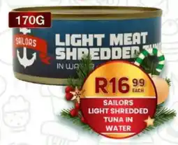 Take 'n Pay Sailors light shredded tuna in water offer