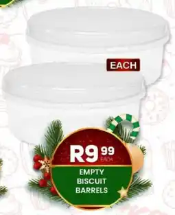 Take 'n Pay Empty biscuit barrels offer