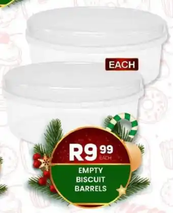 Take 'n Pay Empty biscuit barrels offer