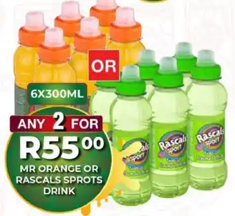 Take 'n Pay Mr orange or rascals sports drink offer