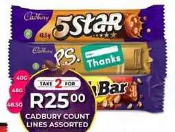 Take 'n Pay Cadbury count lines assorted offer