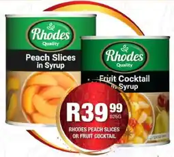 Take 'n Pay Rhodes peach slices or fruit cocktail offer