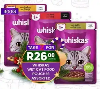 Take 'n Pay Whiskas wet cat food pouches assorted offer