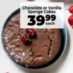 Food Lover's Market Chocolate or Vanilla Sponge Cakes offer
